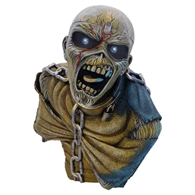 Image of Nemesis Now Iron Maiden Piece of Mind Bust Box (Small) 12cm, Resin, Officially Licensed Merchandise, Eddie Box, and Storage Cast in Hand Painted