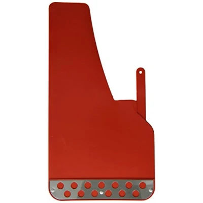 Image of Streetwize Pair of Red Rally Style Mud Flaps Chrome Plated Sporty Design, Heavy Duty Guards