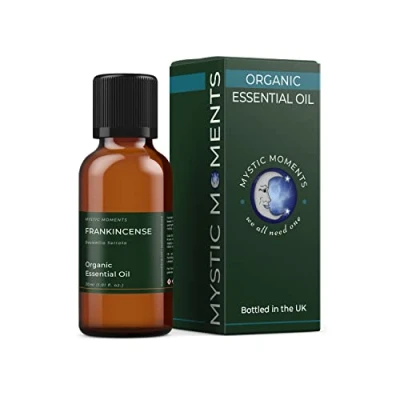Image of Mystic Moments Organic Frankincense Essential Oil 30ml Pure &amp; Natural for Diffusers, Aromatherapy Massage Blends Vegan GMO Free