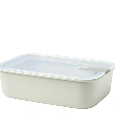 Image of Mepal Food container EasyClip containers with lids Clip closure Suitable for the microwave, steam oven, refrigerator &amp; freezer Airtight leakproof 1500 ml Nordic white