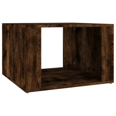 Image of vidaXL Smoked Oak Engineered Wood Table Bedside/Telephone Stand/End for Living Room, Bedroom, Lounge Area