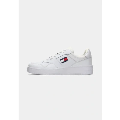 Image of Tommy Jeans Retro Basket Trainers, Men&#039;s, Size: 10.5, White shoes