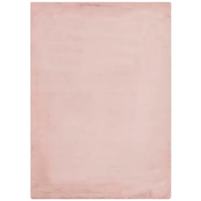Image of LUXOR living Coste Faux Fur Fluffy Rug Bedroom Ideal for Use as a Bed Cosy Imitation Lambskin 120 x 170 cm Dusky Pink