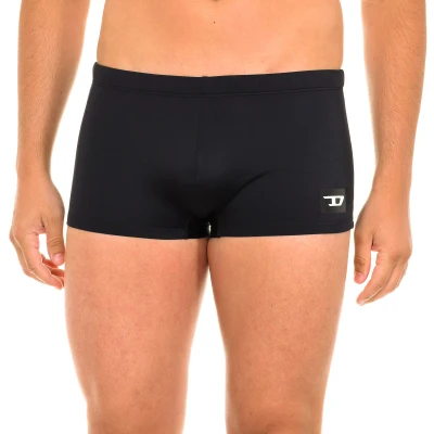Image of Diesel Mens Boxer Swimsuit with Adjustable Laces 00SMNR 0BAXS Black Size X Large