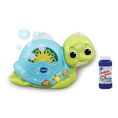 Image of VTech Bubble Time Turtle, Bath Toy for 1 Year Olds, Sensory Bathtub Maker, Lights &amp; Music, Fun Gift Babies Toddlers 1, 2, 3 years +, English version