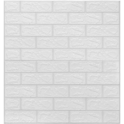 Image of vidaXL 3D Wallpaper Bricks Self adhesive 20 pcs White