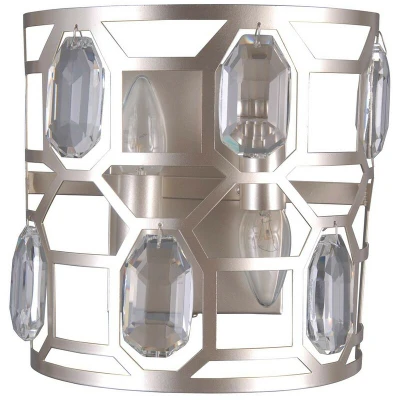 Image of Italux Lighting Modern Wall Lamp Champagne Silver 2 Light, E14 ITLWL 33064 CH.S