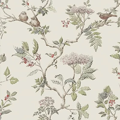 Image of Laura Ashley Elderwood Natural Wallpaper