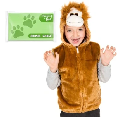 Image of PRETEND TO BEE Monkey Wild Animal Fancy Dress Costume for Kids, 3 7 Years
