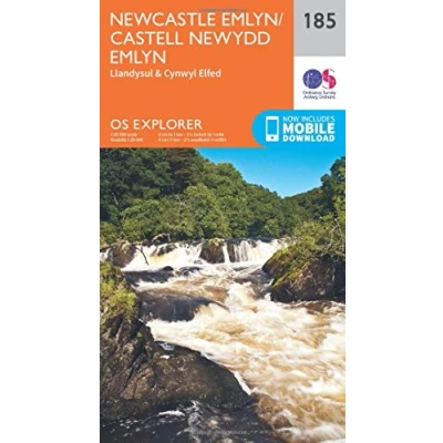 Image of Explorer 185 Newcastle Emlyn, Llandysul &amp; Cynwyl Elfed Map With Digital Version