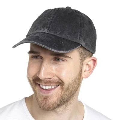 Image of A2Z Mens Plain Baseball Cap Breathable AZ4805 Black