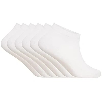 Image of Soxy Bamboo Trainer Ankle Socks Breathable Low Cut for Men &amp; Women 6 Pack White UK Size 4