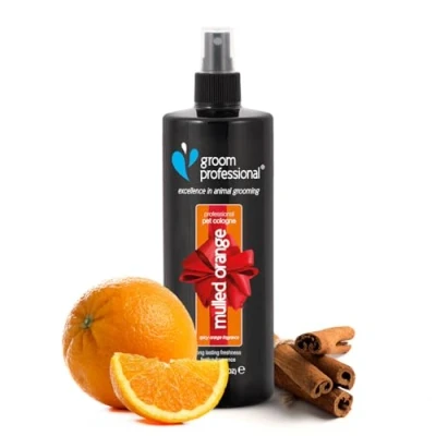 Image of GROOM PROFESSIONAL Mulled Orange Dog Cologne Spray Perfume for Smelly Dogs Zesty Blend of &amp; Cinnamon Perfect Between Washes Long Lasting Scent, 500ml
