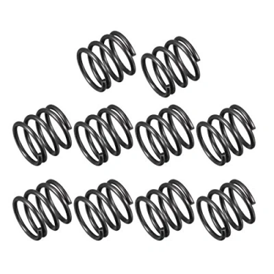 Image of sourcingmap Compression Spring 1.2mm Wire Dia , 12mm OD 10mm Free Length Steel Extension Spring,Black,10Pcs