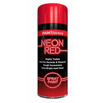 Image of Classic Signature 9 x Neon Red 200ML, Spray Paint Aerosol Fluorescent Bright Graffiti (Banksey) Matt Finish