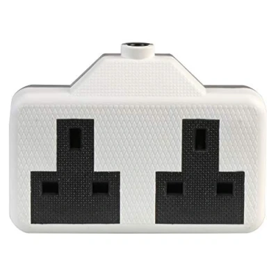 Image of Pro Elec 0139 W Rubberised 2 Way Extension Socket, 13A, White