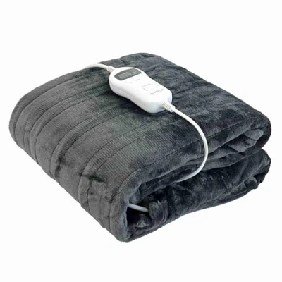 Image of Oypla Machine Washable Heated Throw Electric Blanket with 10 Heat Settings and LED Controller