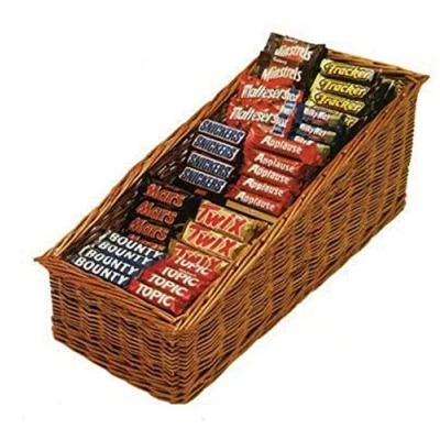 Image of Wicker Food Display Basket Sloped by Chabrias Ltd