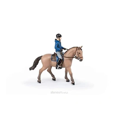 Image of Papo Animal figurine Walking Horse and Rider, Hand painted Equestrian Adventure for Children from 3 Years Companions Discovery Learning