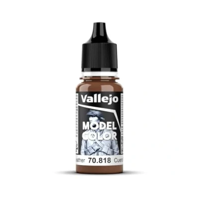 Image of Vallejo Model Color 17 ml Acrylic Paint Red Leather