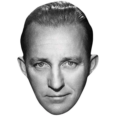 Image of Bing Crosby (BW) Celebrity Mask, Flat Card Face, Fancy Dress Mask