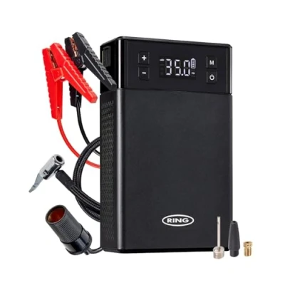 Image of JUMPSTART 5 IN 1, Lithium Jump Starter &amp; Cordless Digital Tyre Inflator. 5L Petrol, 3L Diesel with BOOST, USB Powerbank and 12V DC Power Supply. Perfect for Cars, Vans Motorcycles