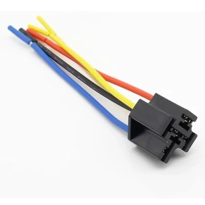 Image of Relay Plug Connector 5 Pin 3 Replacement Wired Holder Socket Car Boat Automotive
