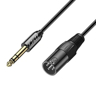 Image of J&amp;D 1/4 to XLR Cable, TRS 6.35mm (1/4 inch) Male Balanced Interconnect 0.9 Meter