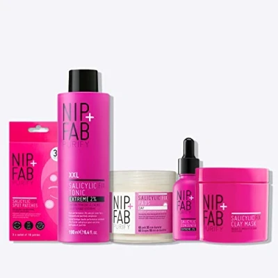 Image of Nip + Fab Blemish Be Gone Regime Set Salicylic Acid Fix Detoxify, Smooth, Calm, Moisturise Skin Hyaluronic Niacinamide