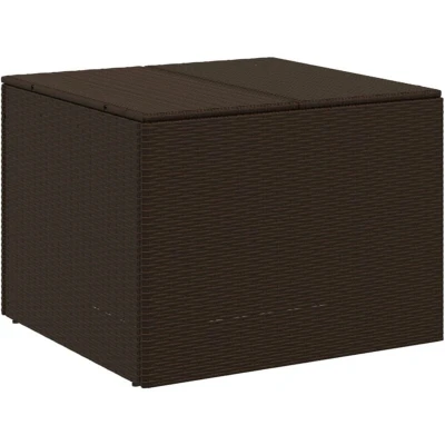 Image of vidaXL Garden Storage Box Brown 291L Poly Rattan