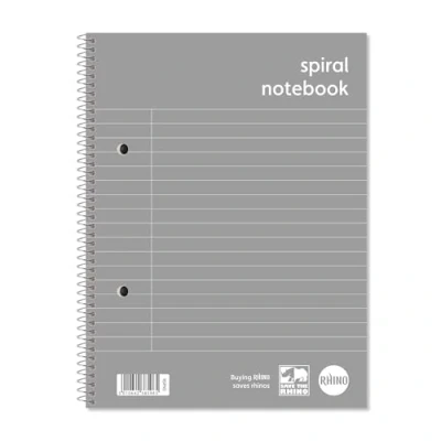 Image of RHINO A5+ Spiral Notebook 160 Pages 8mm Lined with Margin