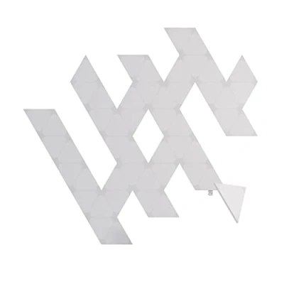Image of Nanoleaf Shapes Mini Triangle Expansion Pack, 50 Additional Smart Light Panels LED RGBW Modular Wi Fi Colour Changing Wall Lights, Works with Alexa Google Assistant Apple Homekit, Room Decor, Gaming