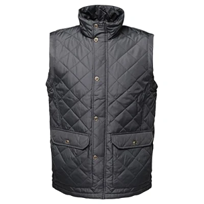 Image of Regatta Men&#039;s Tyler Insulated Waterproof Bodywarmer Plain Turtleneck Sleeveless Outdoor Gilet Perfect for Walking, Hiking &amp; Camping