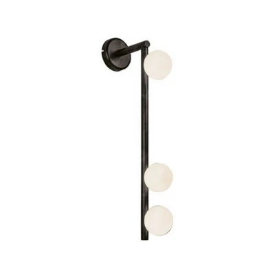 Image of Troyan Sconce Wall Lamp Black 3 Light