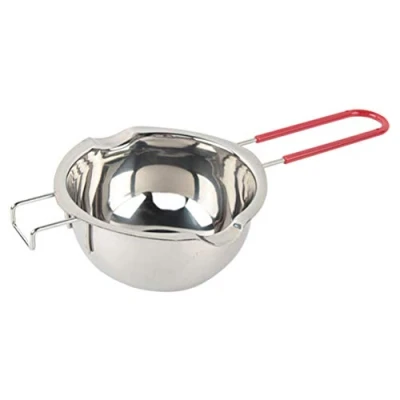 Image of 304 Stainless Steel Double Boiler, GFEU Universal 400ML Candle Making Kit Melting Pot for Wax Butter Chocolate Candy Cheese Caramel (Style A)