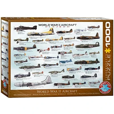 Image of Eurographics 6000 0075 World War II Aircraft Avioane Puzzle, Various, 48 x 68 cm