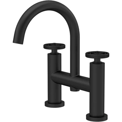 Image of Hudson Reed Revolution Black Bath Filler Tap