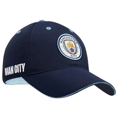 Image of Manchester City F.C. Boys Baseball Cap Adjustable Strap Sun Hat Kids Teenagers Navy