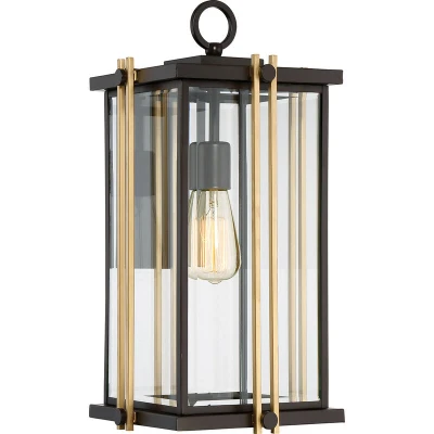 Image of Goldenrod 1 Light Large Wall Lantern Bronze Finish, E27