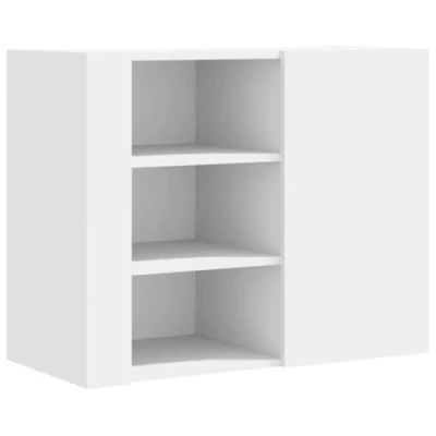 Image of vidaXL Wall Cabinet White Engineered Wood 75x35x60 cm 6 Compartments Mounted Durable &amp; Moisture Resistant
