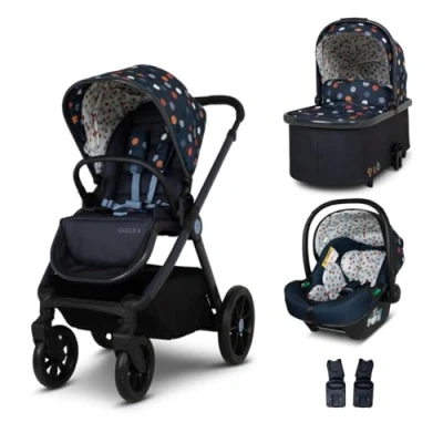Image of COSATTO Giggle 4 Travel System 3 in 1 System, 0 25kg Approx. Years Old, Compact Fold, Pram, Pushchair, Carrycot, Seat Unit, i Size Group 0+ Infant Carrier Car &amp; Raincover (Spot On)