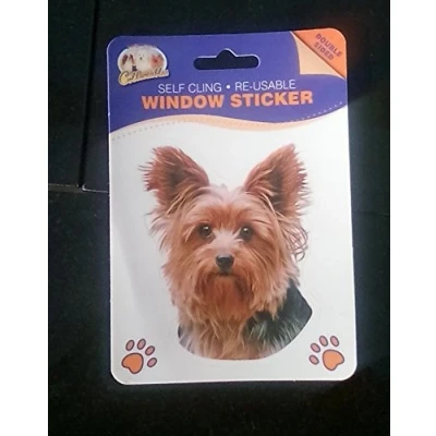 Image of Faithful Friends YORKSHIRE TERRIER DOUBLE SIDED WINDOW STICKER