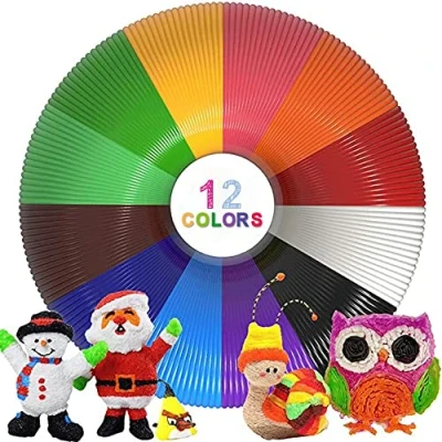 Image of 3D Pen Filament Rilitor Printer Refills PLA 1.75mm Printing (12 Colors, Each Color 10ft)
