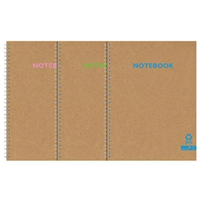 Image of Silvine Premium Recycled Kraft Twin Wire A4 Notebook 80 Pages KRTWA4AC