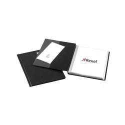 Image of Rexel Nyrex Slimview Display Book 50 Pocket A4 Black