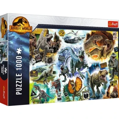 Image of Trefl Jurassic World: Dominion Tracking Dinosaurs 1000 Piece Jigsaw Puzzles for Adults &amp; Children Aged 12+ Dinosaur Puzzle
