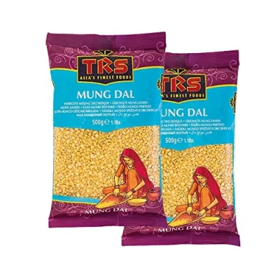 Image of TRS Mung Dal 500G All Natural Gluten Friendly Vegan High Fibre Protein Indian Origin (Pack of 2)