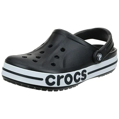 Image of Crocs Bayaband Clogs, Size: 10, Black / white Synthetics