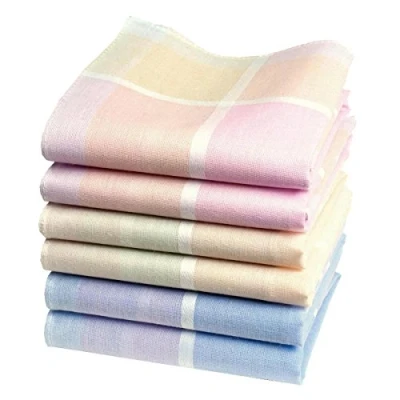 Image of &quot;Lucie&quot; ladies’ handkerchiefs 11&quot; square 6 units