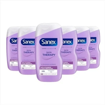 Image of Sanex skin Therapy Anti Itchiness &amp; irritation shower Oil 450ml gel for itchy atopic prone reduce in just 3 days of use amino acid complex with omega